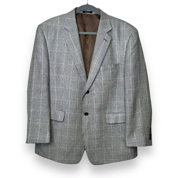 Lauren Ralph Lauren Men’s Glen Plaid 100% Silk Sport Coat Blazer Size 42 S - Picture 1 of 15